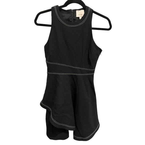 Cinq a Sept Black Lyla Fit and Flare Handkerchief Dress Sz 6 - Picture 3 of 8